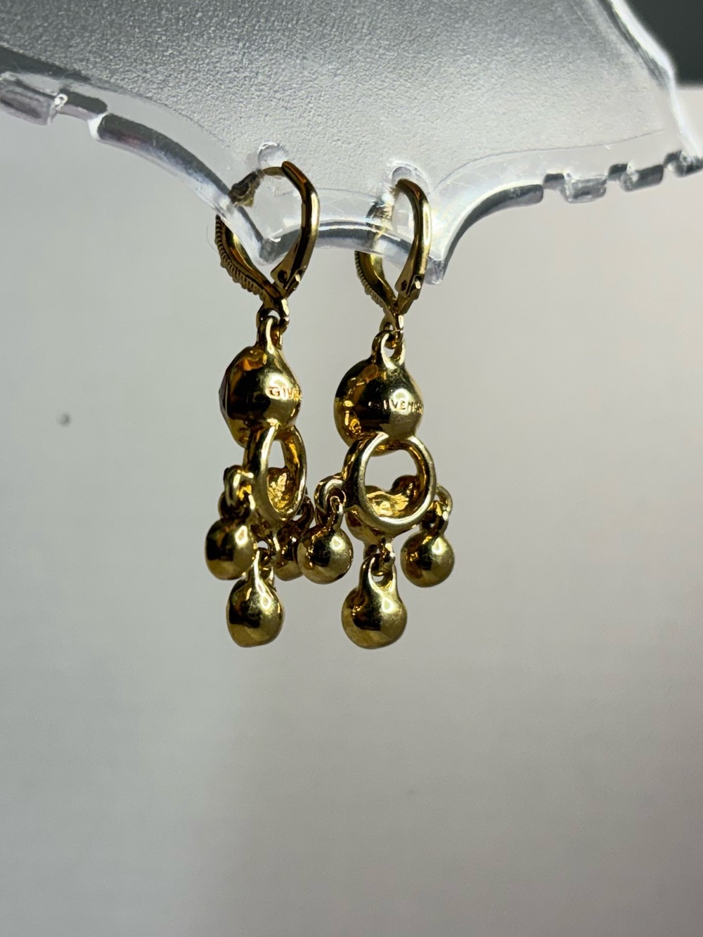 Givenchy Gold-Tone Crystal Drop Earrings - Picture 5 of 7